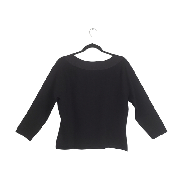 Talbots Petite Silk Blend Black Top Size Medium Petite - Picture 2 of 12